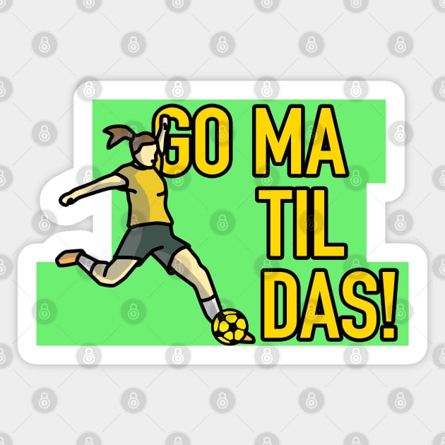 Go Matildas Sticker by Cerealbox Labs